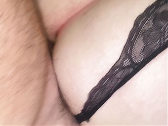 Bbw blonde mature in lingerie spreads hairy pussy and takes big fat hairy cock